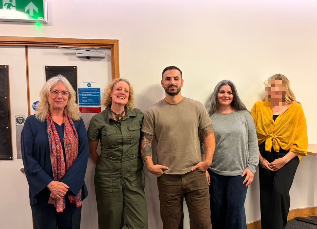 Dr Joanne Stubley, Dr Susanna Petche, Ton Mazzone, Khadija Rouf and Sophie Olson at the Tavistock Centre screening